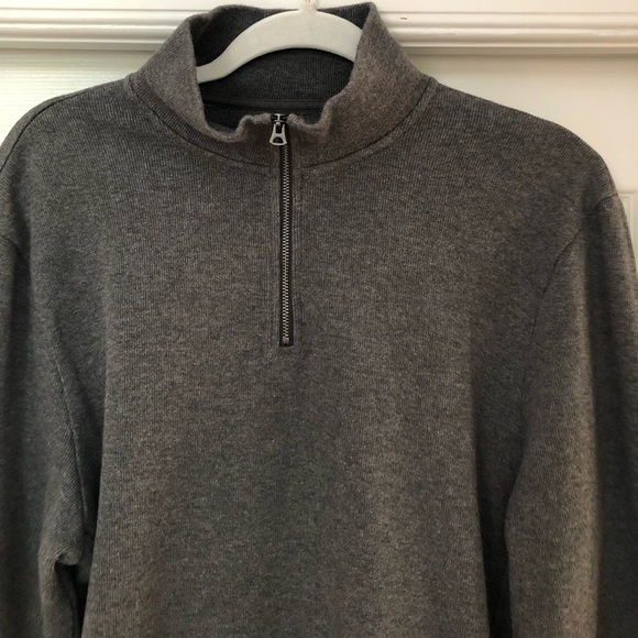 Men’s J. Crew French Rib Half-Zip Sweatshirt Sweater Top with Pockets - Picture 8 of 16